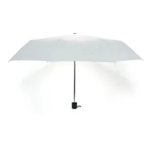 Bi-Fold Umbrella in White with Velcro Closure and Pouch