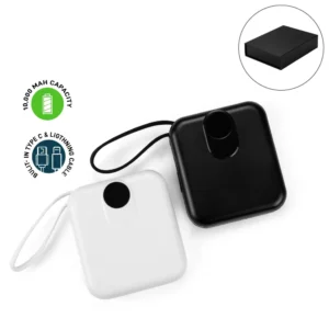 Fast Charging Digital Powerbank 38.5Wh with Built-in Type-C and Lightning Cable, 10000 mAh